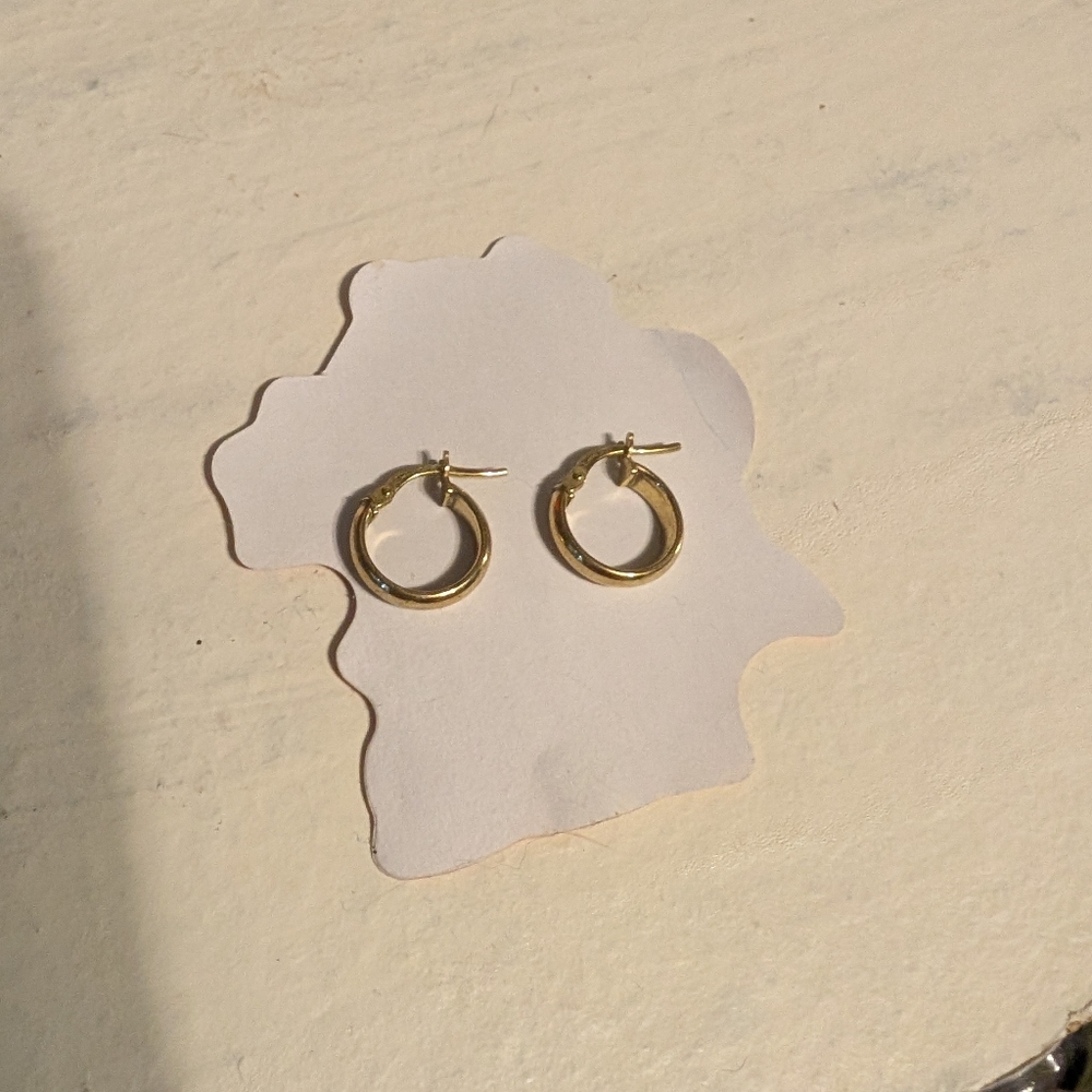 Gold hoop earrings